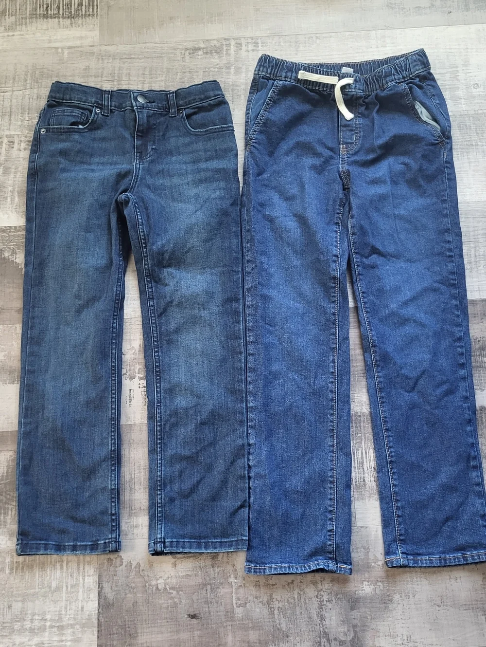 Old Navy Wonder Nation Boys Size 10-12 Jeans Bundle Straight Blue Pull On